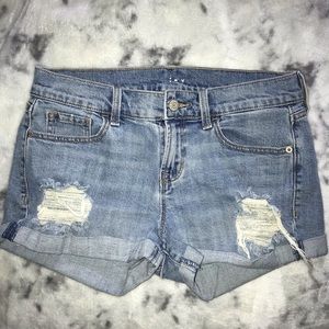 Old Navy - distressed high waisted jean shorts
